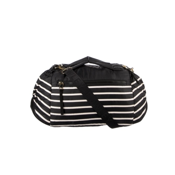 CYNTHIA ROWLEY STRIPED NYLON MINI WEEKENDER BAG - Picture 2 of 8